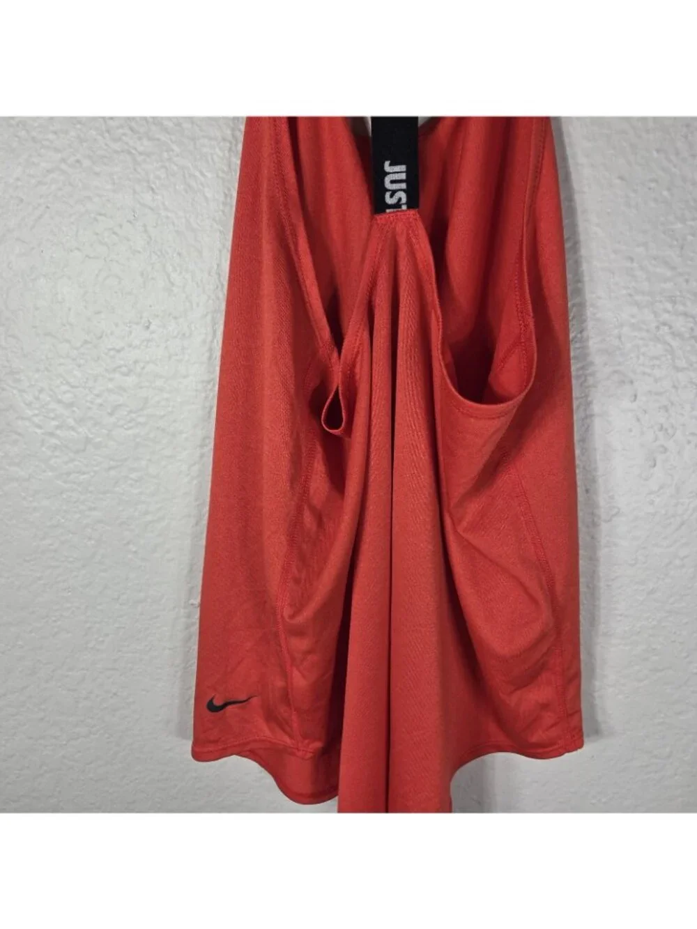 Nike Red Dri Fit Elastika Losse Fit Tank Top Racerback Mesh Panels Size S Womens